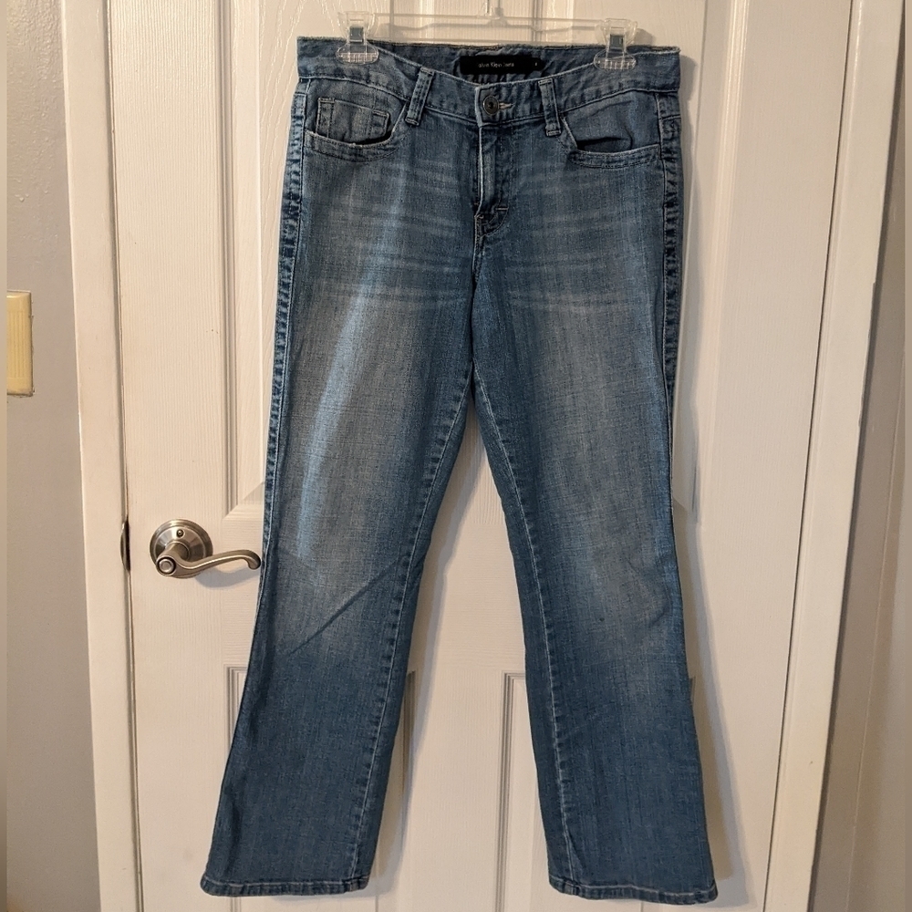 Calvin Klein Jeans Straight Leg Stretch Cotton Medium Faded Wash Denim Size 6